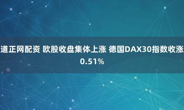 道正网配资 欧股收盘集体上涨 德国DAX30指数收涨0.51%